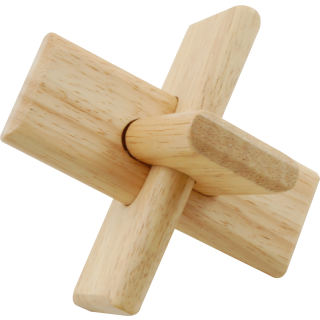 Mini łamigłówka drewniana 3D Krzyż