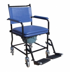 Wózek sanitarny z siedziskiem tapicerowanym