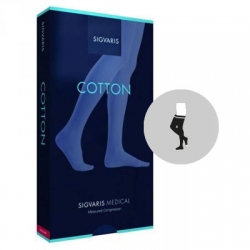 Pończochy samonośne COTTON A-G Sigvaris palce odkryte