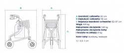 Chodzik trójkołowy aluminiowy TGR-R RTA 891L