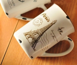 Kubek porcelanowy retro - Paryż