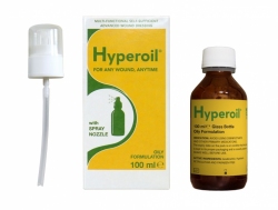 Olejek Hyperoil 100 ml, opatrunek w płynie z rozpylaczem, do wszytkich ran