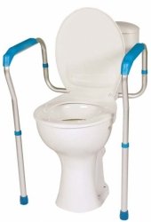 Rama na WC z dwiema poręczami