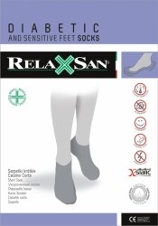 Skarpety krótkie (stopki) dla diabetyków ze srebrem RelaxSan