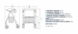 Podpórka czterokołowa aluminiowa TGR-R RA 885