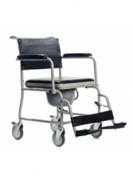 Wózek inwalidzki toaletowy z pojemnikiem