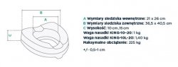 Nasadka toaletowa podwyższająca sedes z klapą