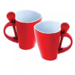 Kubki do kawy w kształcie serca – 2 sztuki