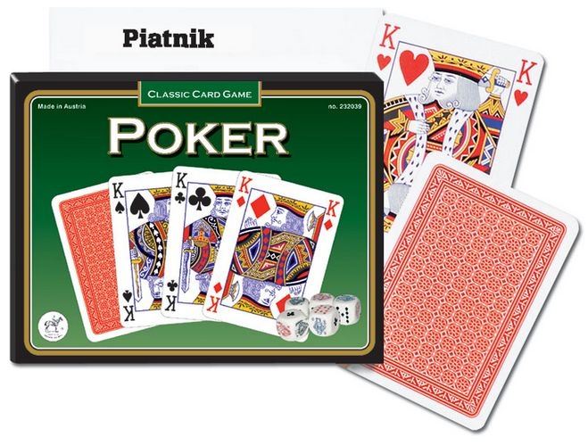 Karty do gry w Pokera Piatnik 2 talie + kości